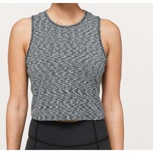 Lululemon Cinch Me Up Tank Spaced Out Space Dye Black White Women’s Crop Sz 6/8?